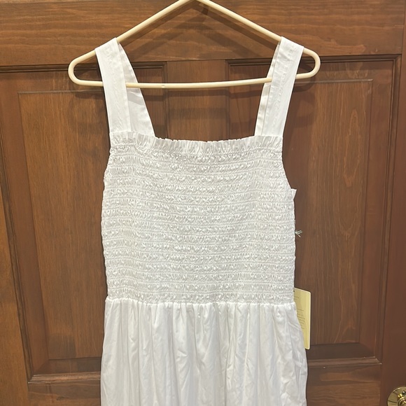 NWT Trovata Birds of Paradis Dolores midi white dress large - Picture 7 of 14